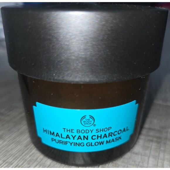 The Body Shop Himalayan Charcoal Purifying Glow Mask 3oz Vegan Tea Tree - Picture 3 of 5